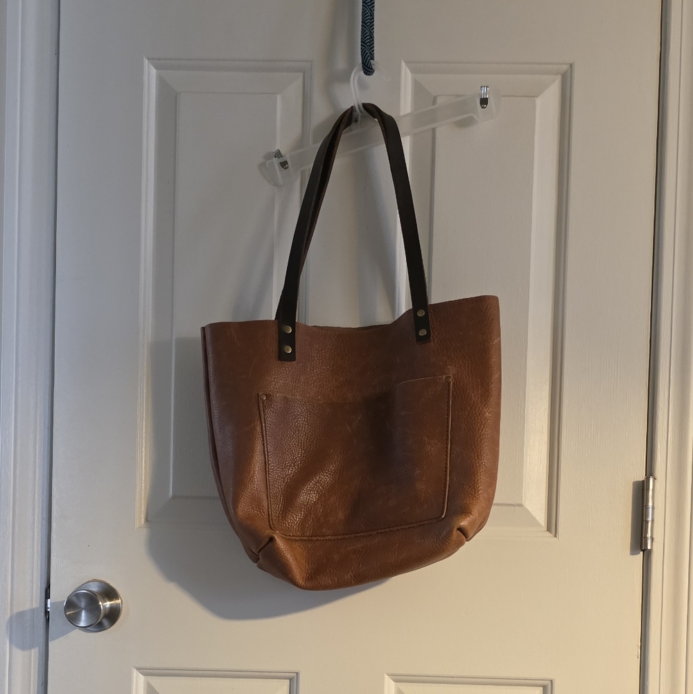 Brown Leather Tote Bag